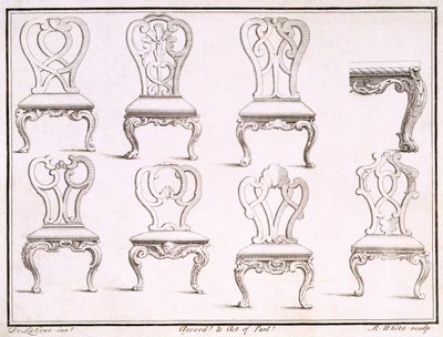 Designs for Chairs by William De La Cour